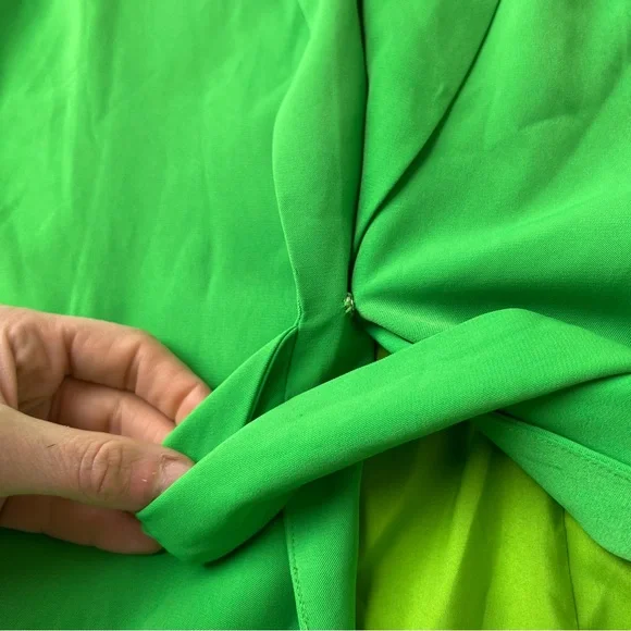 Superdown x Revolve Kelly Green Blazer Wrap Dress - Picture 7 of 8